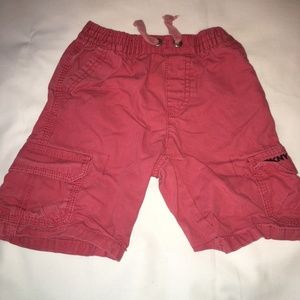 DKNY Boys 100% Cotton Red Shorts 4T pre-owned